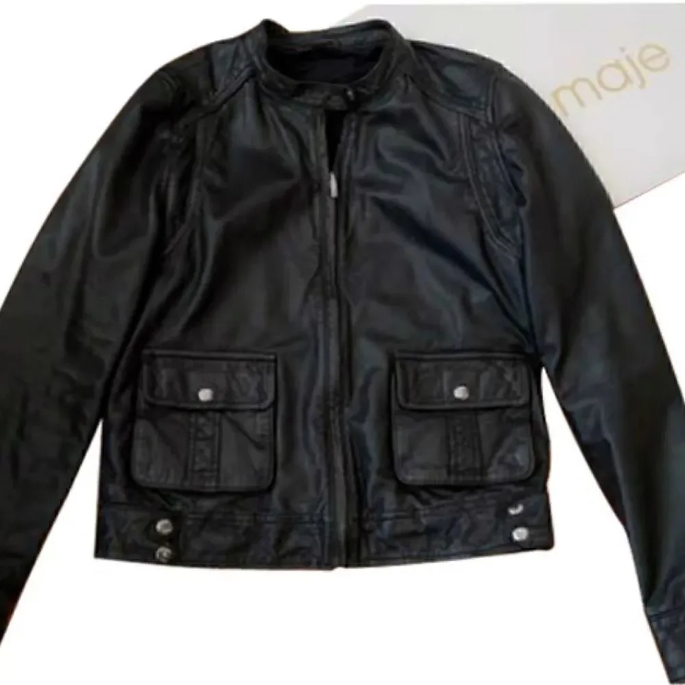 Maje kids leather jacket
